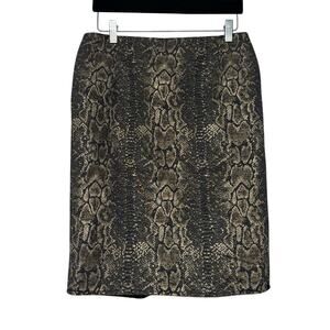 Tahari Snakeskin Pencil Skirt Women’s Elegant Fashion Casual Animal Print Size 8